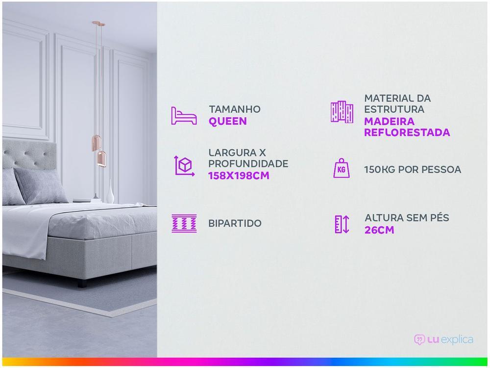 Base Cama Box Queen Bipartido 26x158x198cm Resistence - 2