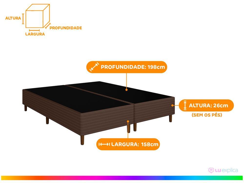 Base Cama Box Queen Bipartido 26x158x198cm Resistence - 5