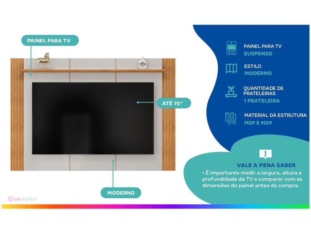 Painel para TV até 75" DJ Móveis Helo - 2