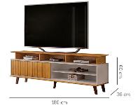 Rack para TV até 70" 1 Porta DJ Móveis Flow - 3