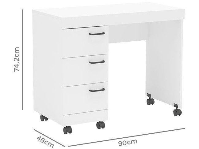 Mesa para Computador 3 Gavetas Politorno - 8