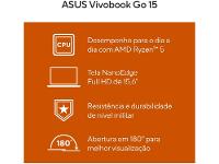 Notebook ASUS Vivobook Go 15 AMD Ryzen 5 7520U 8GB RAM 512GB SSD 15,6" Full HD Windows 11 E1504FA-NJ836W - 3