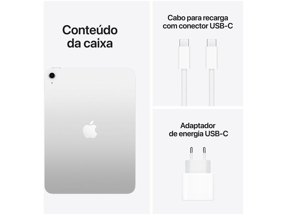 Apple iPad 11" Chip A16 Wi-Fi 256GB Prateado - 8