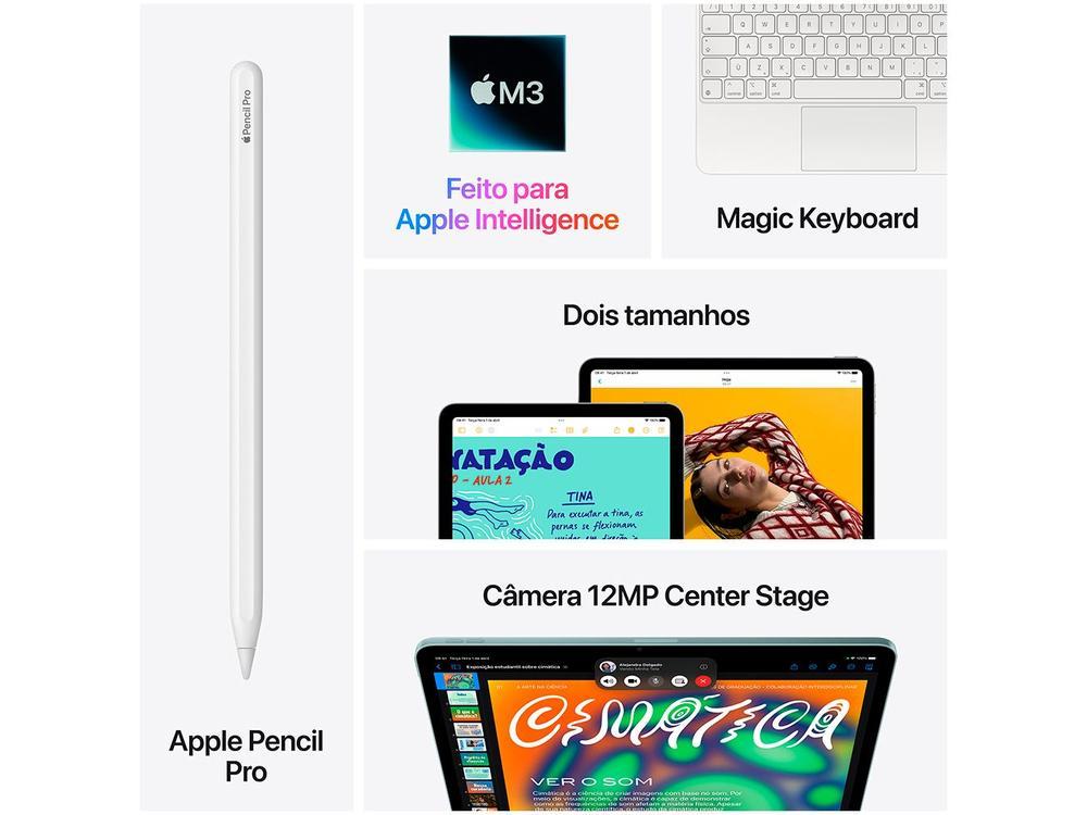 Apple iPad Air de 11" Chip M3 Wi-Fi 128GB Cinza Espacial - 9