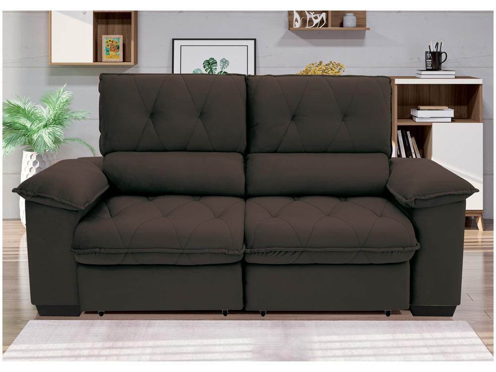 Sofá 3 Lugares Retrátil Reclinável Suede Hannover Linoforte - 7