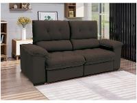 Sofá 3 Lugares Retrátil Reclinável Suede Hannover Linoforte - 1
