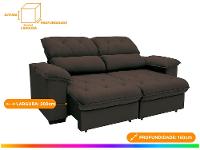 Sofá 3 Lugares Retrátil Reclinável Suede Hannover Linoforte