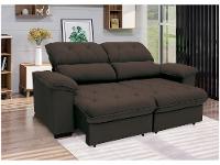 Sofá 3 Lugares Retrátil Reclinável Suede Hannover Linoforte - 5