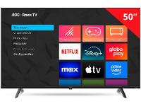 Smart TV 50" AOC 4K DLED 50U7045/78G Roku TV Quad Core 3 HDMI - 2