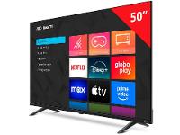 Smart TV 50" AOC 4K DLED 50U7045/78G Roku TV Quad Core 3 HDMI