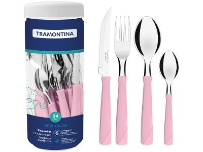 Faqueiro Tramontina Inox 24 Peças New Kolor