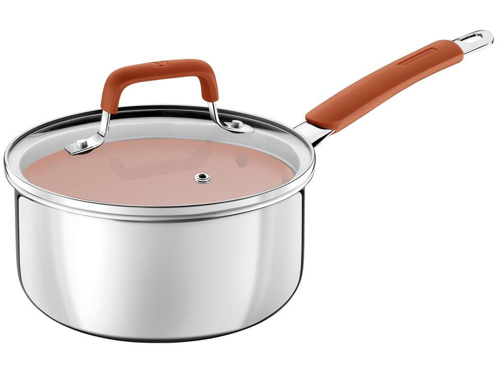 Jogo de Panelas Tramontina Revestimento Cerâmico Marfim e Inox 4 Peças Romagna - 6