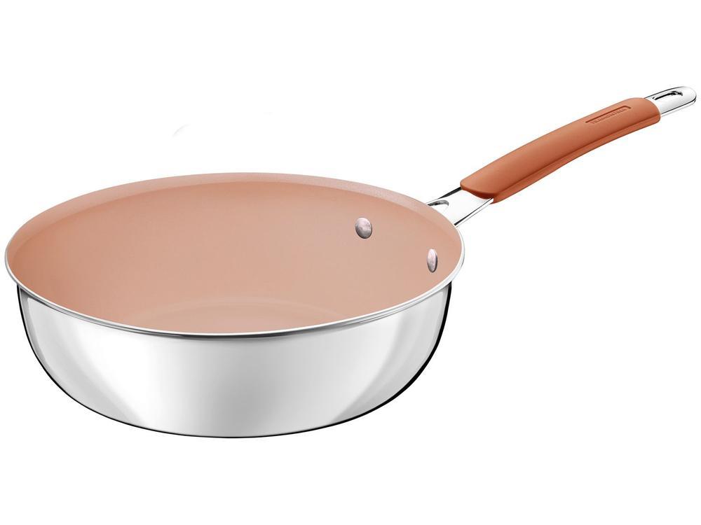 Jogo de Panelas Tramontina Revestimento Cerâmico Marfim e Inox 4 Peças Romagna - 7