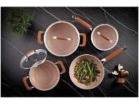 Jogo de Panelas Tramontina Revestimento Cerâmico Marfim e Inox 4 Peças Romagna - 2