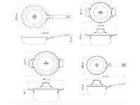 Jogo de Panelas Tramontina Revestimento Cerâmico Marfim e Inox 4 Peças Romagna - 9