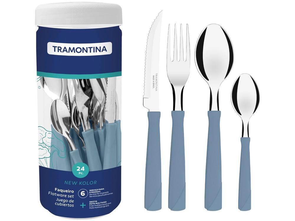 Faqueiro Tramontina Inox 24 Peças New Kolor - 1
