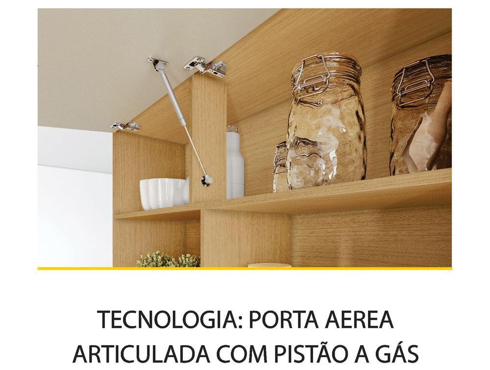 Armário de Cozinha Compacta Nesher Nobreza com Balcão 5 Portas 2 Gavetas 100% MDF - 7