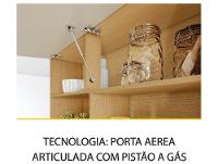 Armário de Cozinha Compacta Nesher Nobreza com Balcão 5 Portas 2 Gavetas 100% MDF - 7
