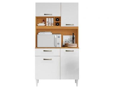 Armário de Cozinha Compacta Aramóveis Malva 4 Portas 1 Gaveta