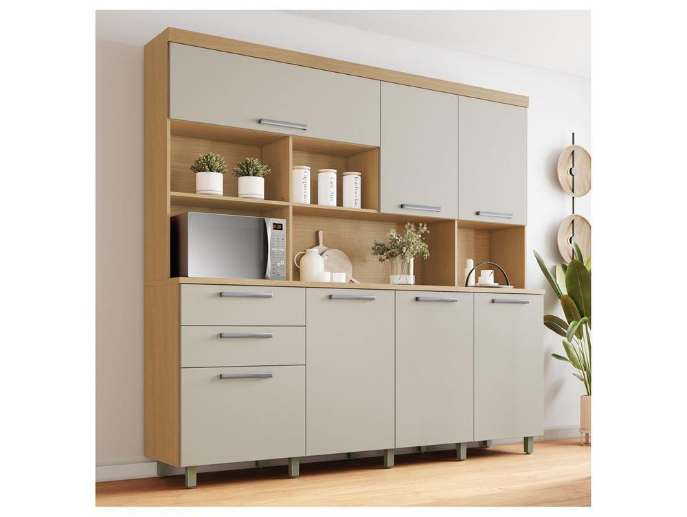 Armário de Cozinha Completa Nesher Nobreza com Balcão 7 Portas 2 Gavetas 100% MDF - 1