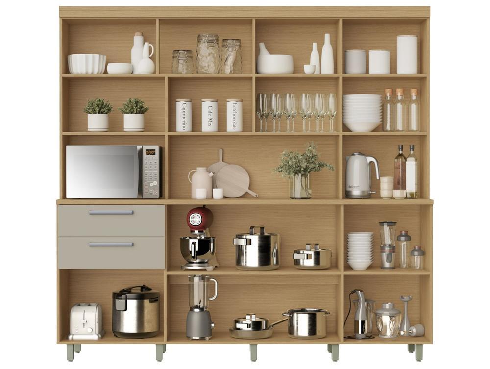 Armário de Cozinha Completa Nesher Nobreza com Balcão 7 Portas 2 Gavetas 100% MDF - 5