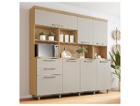 Armário de Cozinha Completa Nesher Nobreza com Balcão 7 Portas 2 Gavetas 100% MDF - 1