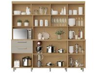Armário de Cozinha Completa Nesher Nobreza com Balcão 7 Portas 2 Gavetas 100% MDF - 5