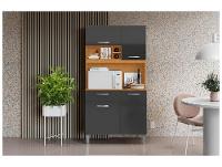 Armário de Cozinha Compacta Aramóveis Malva 4 Portas 1 Gaveta - 1