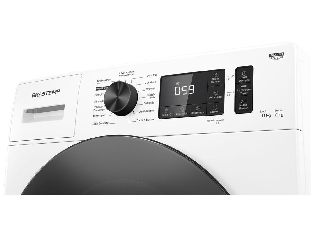 Lava e Seca Brastemp 11kg BNO11AB Inverter  Água Quente e Fria Branca - 9