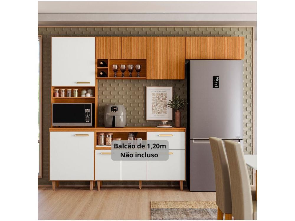 Armário de Cozinha Compacta Poliman Sicilia 7 portas com Nicho para Forno - 1