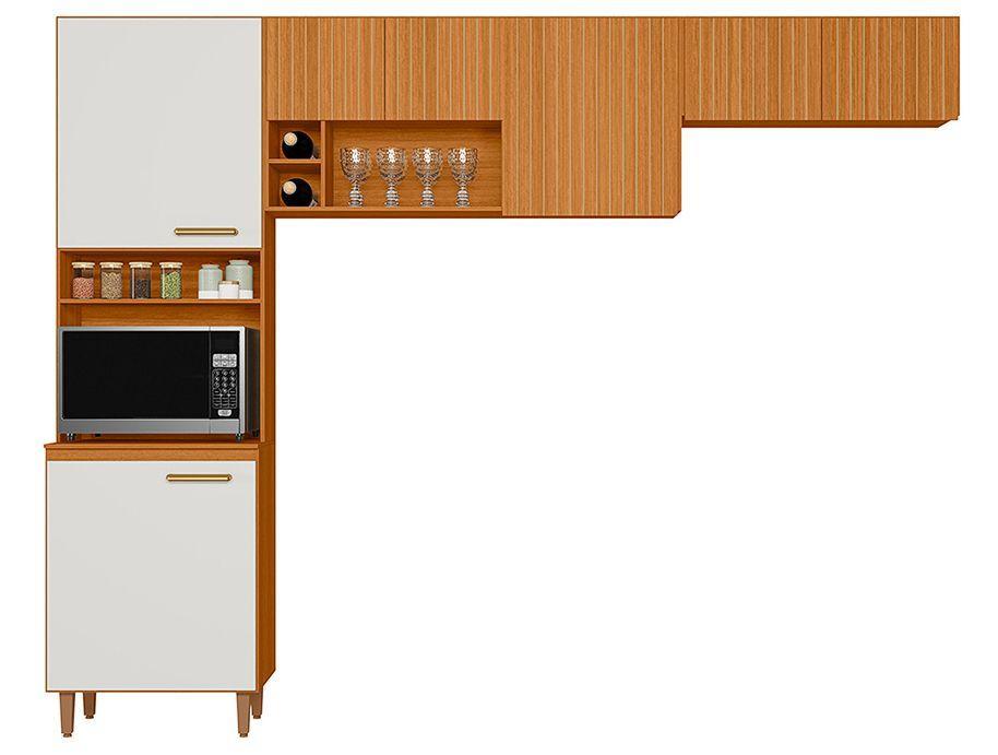 Armário de Cozinha Compacta Poliman Sicilia 7 portas com Nicho para Forno - 5