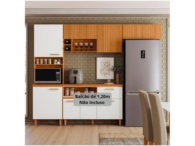 Armário de Cozinha Compacta Poliman Sicilia 7 portas com Nicho para Forno