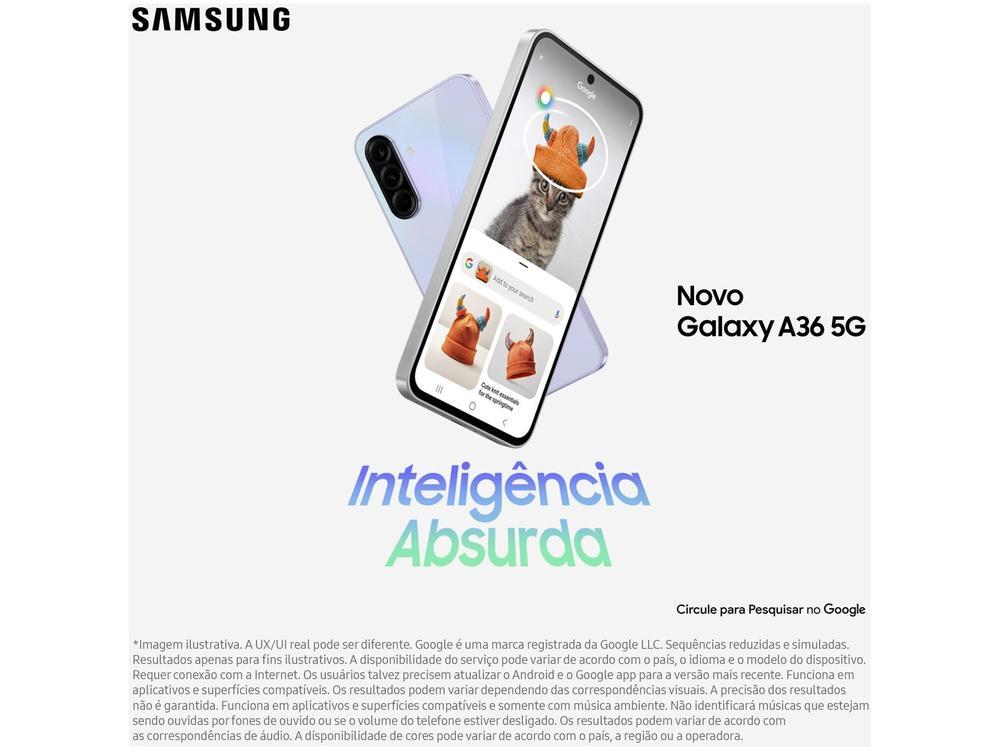 Smartphone Samsung Galaxy A36 128GB 5G 6GB RAM Violeta 6,7" Câm. Tripla + Selfie 12MP - 9