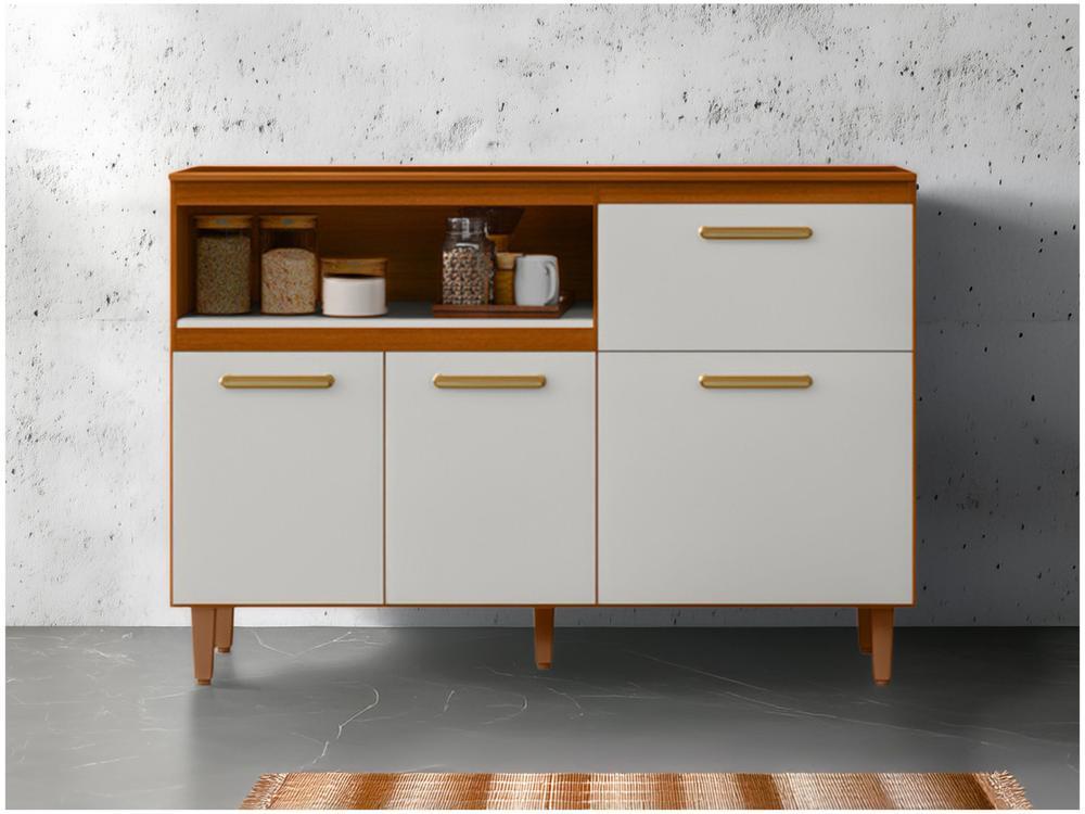 Balcão de Cozinha com Tampo Poliman Moveis 3 Portas 1 Gaveta - 3