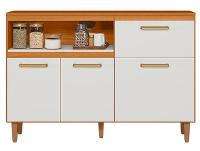 Balcão de Cozinha com Tampo Poliman Moveis 3 Portas 1 Gaveta - 1