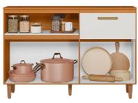 Balcão de Cozinha com Tampo Poliman Moveis 3 Portas 1 Gaveta - 4