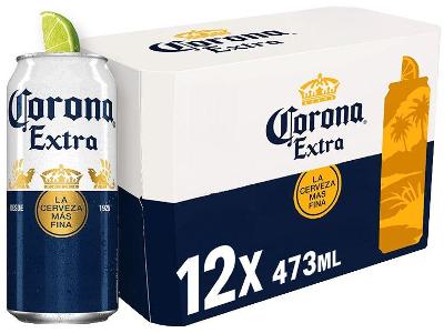 Cerveja Corona Extra 12 Unidades Lata 473ml