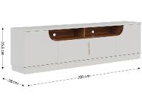 Rack para TV  Até 75" 4 Portas Colibri Santorini - 2