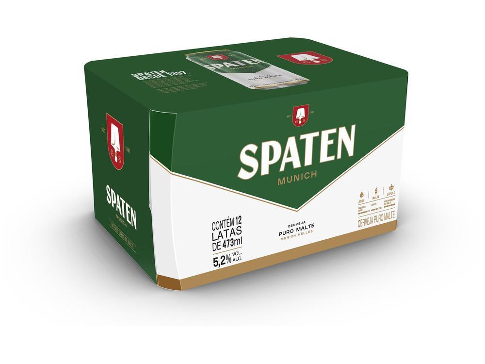 Cerveja Spaten Munich Puro Malte 12 Unidades Lata 473ml - 4