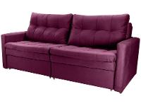 Sofá-cama Lugares Retrátil Bipartido Reclinável Veludo Matrix Nayla - 5