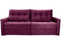 Sofá-cama Lugares Retrátil Bipartido Reclinável Veludo Matrix Nayla - 6