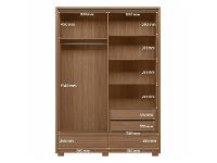 Guarda-roupa Solteiro com Espelho 4 Gavetas 2 Portas Santos Andirá Democrata - 5