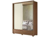 Guarda-roupa Solteiro com Espelho 4 Gavetas 2 Portas Santos Andirá Democrata - 9