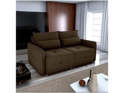 Sofá-cama 3 Lugares Retrátil Bipartido Reclinável Veludo Matrix Celine