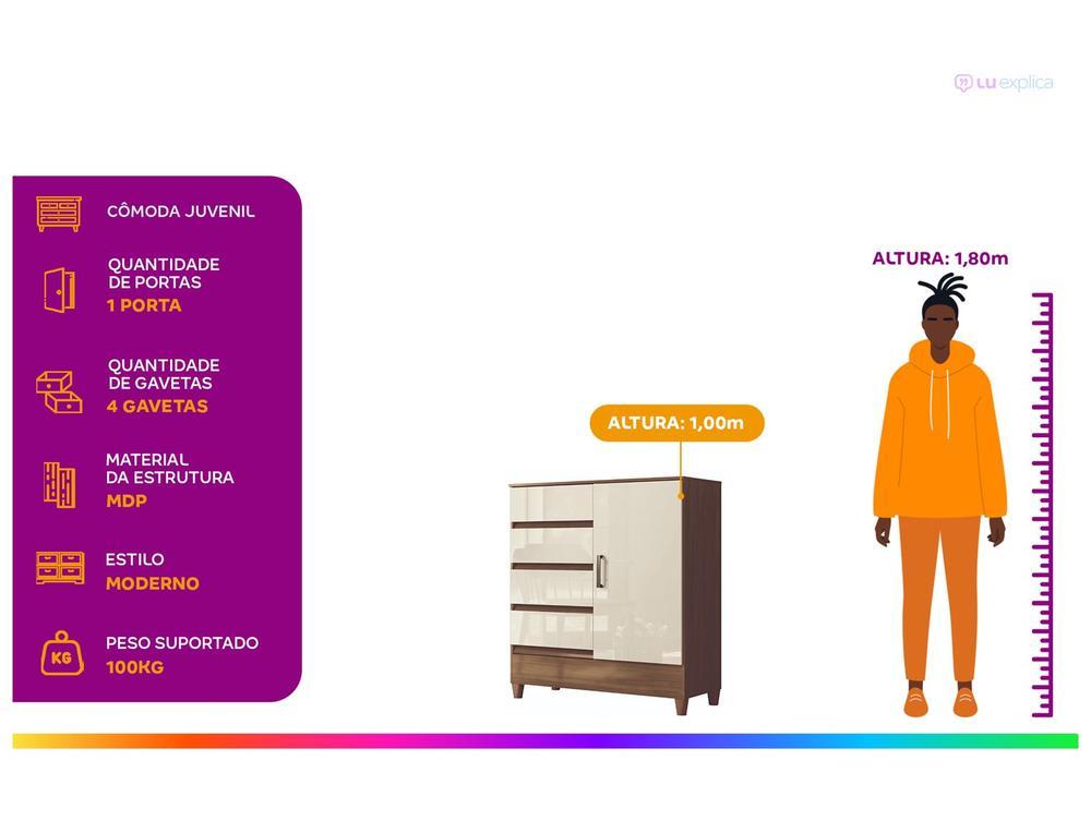 Cômoda 4 Gavetas Santos Andira Fit - 2