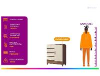 Cômoda 4 Gavetas Santos Andira Fit - 2