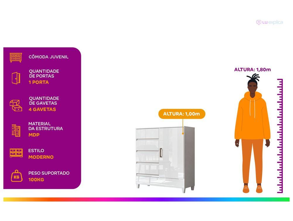 Cômoda 4 Gavetas Santos Andira Fit - 2