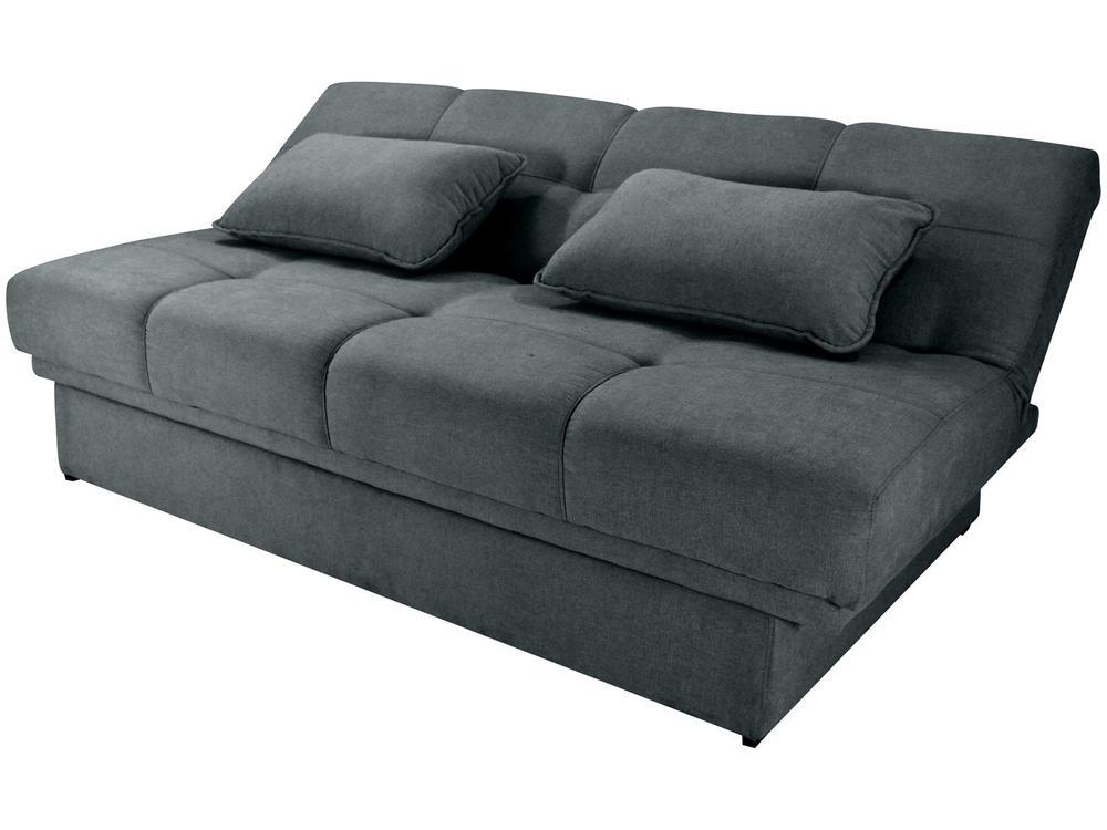 Sofá-cama Lugares Retrátil com Baú Reclinável Veludo Sany - 7
