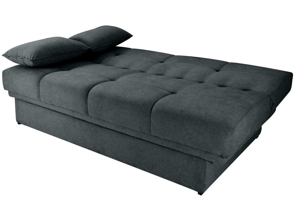 Sofá-cama Lugares Retrátil com Baú Reclinável Veludo Sany - 8