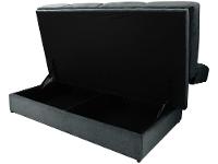 Sofá-cama Lugares Retrátil com Baú Reclinável Veludo Sany - 5